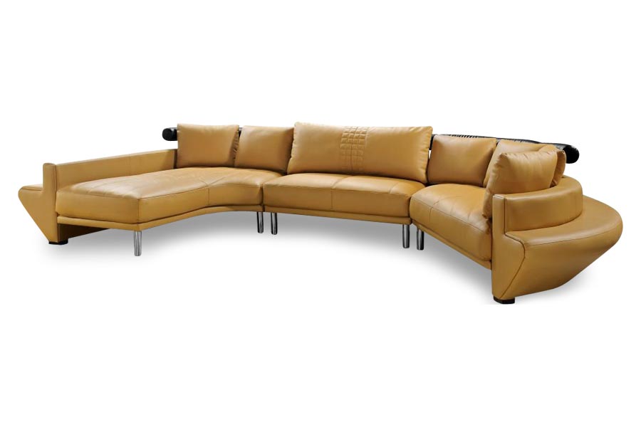 jupiter modern leather sectional sofa