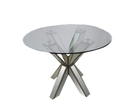 Hancock Mirrored Round Glass Dining Table