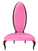 PINK GLAM OVAL DINING CHAIR