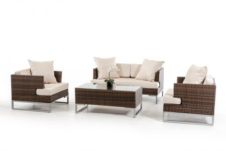 Malibu Patio Sofa  Set  Lux Lounge EFR 888  247 4411