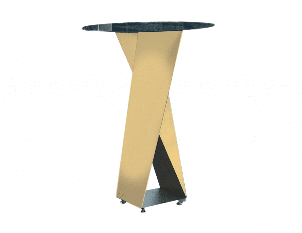 Gold Twist Cocktail Table Lux Lounge EFR (888) 2474411