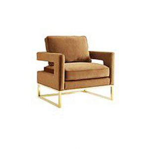 Gable Camel Velvet Chair | Lux Lounge EFR (888) 247-4411