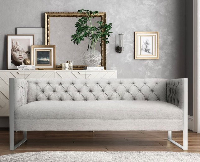 Sophia Light Grey Sofa | Lux Lounge EFR (888) 247-4411